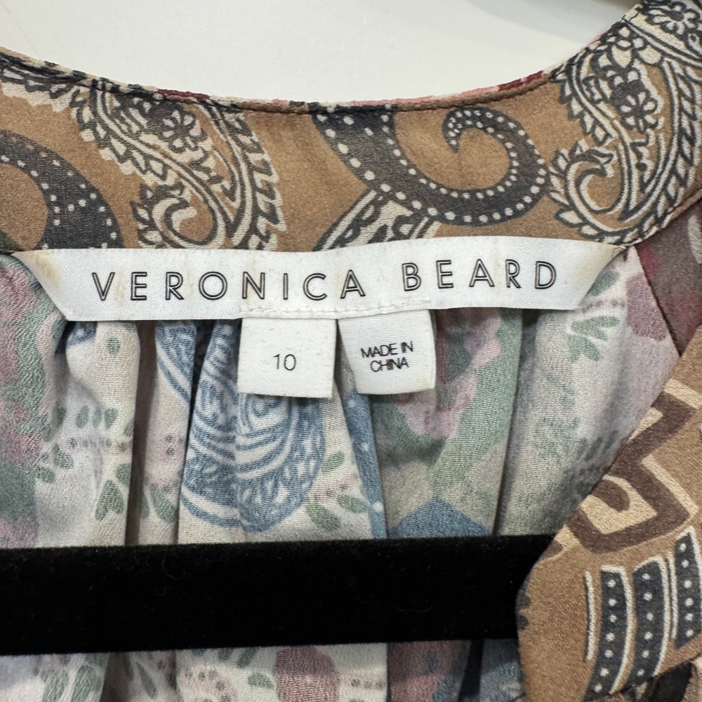 Veronica Beard Jayce Patchwork Silk Blouse - image 4